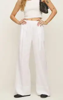 Reformation Fernando Linen Wide Leg Pant Size Small New