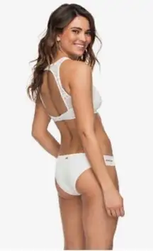ROXY ivory crochet bikini set. New