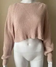 Aeropostale  | Dusty Pink Crop Cropped Pullover Sweater Top | Small