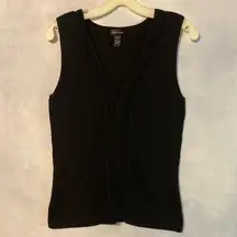 3/$15 Spense small women’s black knit vest academic black frat style