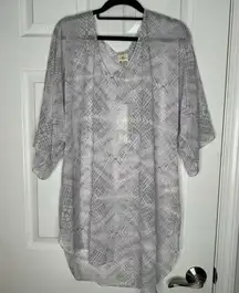 O’NEILL NWT Sheer Gray Beach Cover Up Size M/L