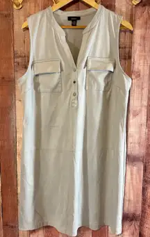 Alfani Gray Faux Suede‎ Dress Size 14