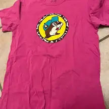 Pink womens  Bucees beaver texas Graphic T-Shirt