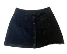 Brandy Melville Women's A-Line Snap Front Mini Skirt Gray Size 25