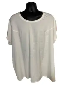 All In Motion White Short Sleeve Athletic‎ Top Tank Sz 4X NWOT