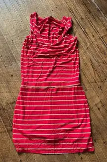 Allison Joy Evereve S red striped v-neck romper dress