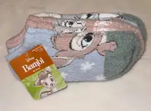 Disney Bambi Cozy No-Show Socks 4-Pack – Thumper & Bambi Pastel Fuzzy Socks