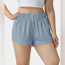 Halara High Waisted Dolphin Hem Casual Shorts 2” Medium Women’s Moon Ice Blue.