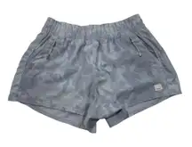 Vuori Dash Active Light Gray Camouflage Lightweight Running Athletic Shorts S