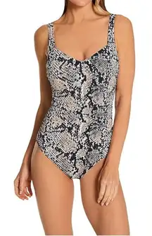 Gottex Kalahari V Neck One Piece Swimsuit Reptile