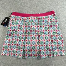 NWT RLX Ralph Lauren Womens Skort Large Golf Lined Wicking Floral Stretch $148