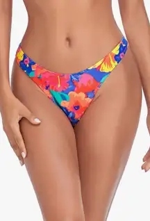 New! RELLECIGA Women's Floral Thong Bikini Bottom