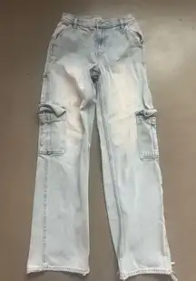 pacsun mid rise baggy cargo jeans 