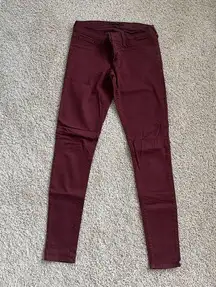 Vervet Flying Monkey maroon colored skinny jeans