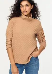 J Crew‎ Tan Neutral Quilted Pullover | Small NWT