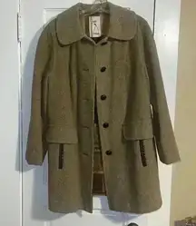 Vintage M Linman wool Burberry pattern Coat