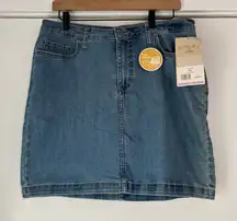 Riders by Lee Women's Classic Blue Mini Skirt built in shorts women’s 12 FLAWS