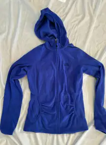 The North Face Blue Polartec Fleece Jacket Sweatshirt Hoodie Full Zip XS
