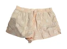 Victoria's Secret PINK Peach All Over Logo Boxer Pajama Sleep Shorts Women's L