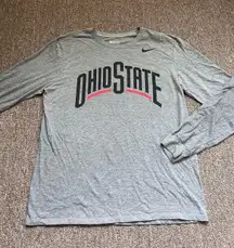 Ohio State Gray  Oversized Long Sleeve T-Shirt