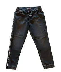 Tommy Hilfiger Black Pull On Drawstring Closure Cotton High Rise Denim Skinny Lo