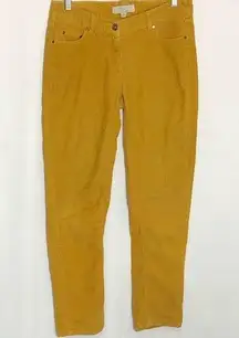 Olive & Oak mustard yellow corduroy tapered jeans