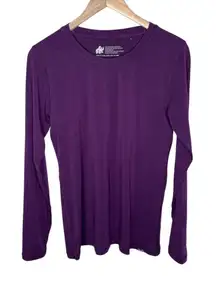 Woolly Long-Sleeve Merino Wool Base Layer Womens Top Purple Size Large