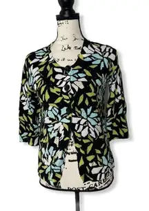 Designers  Originals SZ MP leaf print cardigan