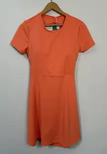 Halara Women's Cut Out Flare Active Dress Built In Bra‎ Size Medium Orange New