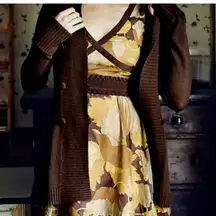 Marge Nevada Leaf Dress unlined size 2