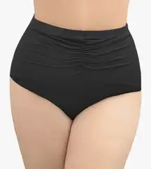 High Waisted Bikini Bottoms Ruched Swimsuit Bottom Tummy Control Full Coverage