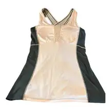 GAIAM Pink Gray Tank Top Built in Sports Bra Crossback Size Small GUC #4797