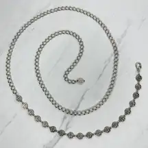 Skinny Dime Silver Tone Belly Body Metal Chain Link Belt OS One Size