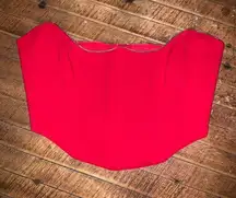 Lovers + Friends  Catalina Bustier cherry red bustier XS top