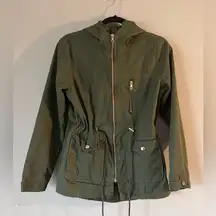 DELIAS NWOT Military Green Hooded Jacket Coat. Juniors Size XL