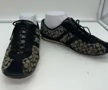 Coach Tania Monogrammed Canvas and Suede Sneaker