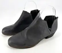 London Fog Collection faux leather split side boots booties size 7.5 charcoal