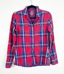 Kuhl Plaid Flannel Button Up Cotton Shirt‎ Sz S