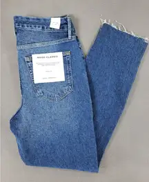 New Good American Good Classic Crop Raw‎ Hem Slim Blue940 Sz 14/32 28 Inseam