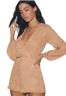 NWT Whimsical Dreams Blush Star Print Surplice Romper M