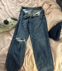 American Eagle Jeans Mom Ripped High-Rise