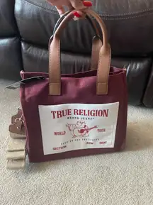 Burgundy Canvas Tote Bag