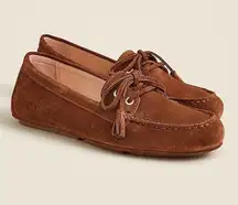 J. Crew Driving Loafers Suede in English Saddle Brown Size 6 NWB