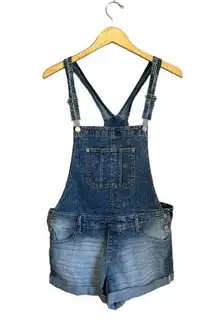 NOBO Junior's Blue Cutoff Stretch Cotton Denim Jean Short Overalls 11-13