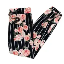 Striped Rose Pants