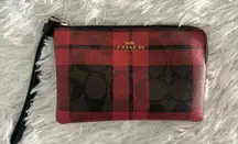 Coach  signature wristlet logo bag wallet