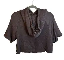 Vimmia Short Sleeve Cropped Cut Out Hoodie