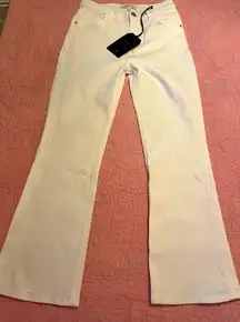 Current Elliott White Mid Rise Boot Cit Crop Stretch Jeans Sz 26