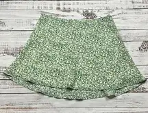 NWT Fashion Union green floral mini skirt size 12