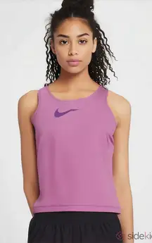 Nike pro purple tank top rise medium
